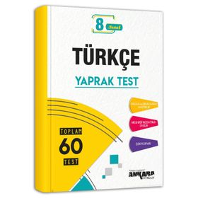 Ankara Yayınları 8. Sınıf Türkçe 60 Yaprak Test