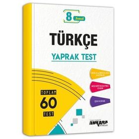 Ankara Yayınları 8. Sınıf Türkçe 60 Yaprak Test
