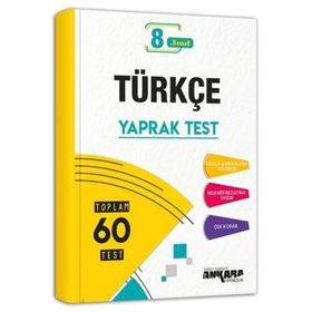 Ankara Yayınları 8. Sınıf Türkçe 60 Yaprak Test
