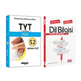 Ankara Yayınları TYT Fizik Yaprak Testi ve AKM Dil Bilgisi Soru Bankası Seti 2 Kitap