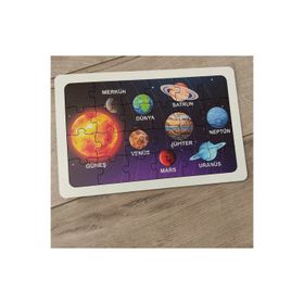 Ankebut 29x19 cm 24 Parça Güneş Sistemi Ahşap Renkli Puzzle