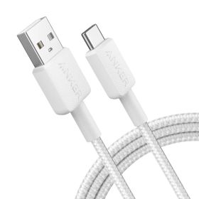 Anker 322 USB-C to USB-A Beyaz 1.8 m 30 W Şarj Data Kablosu
