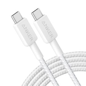 Anker 322 USB-C to USB-C 1.8 m 60 W Beyaz Şarj Data Kablosu