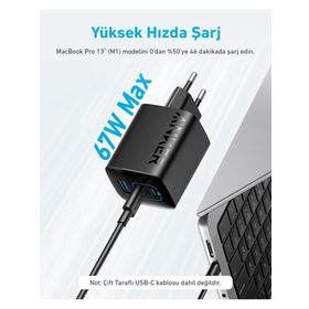 Anker 336 A2674 67 W Hızlı Şarj Adaptörü