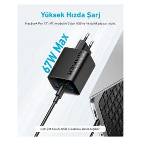 Anker 336 A2674 67 W Hızlı Şarj Adaptörü