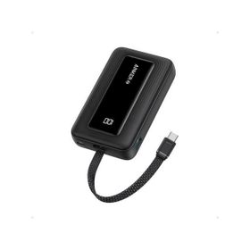 Anker A1688 Zolo 10.000 mAh 30W Dahili USB-C Kablo Siyah Powerbank