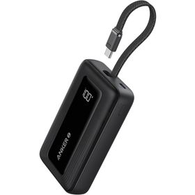 Anker A1688 Zolo 10.000 mAh 30W Dahili USB-C Kablo Siyah Powerbank
