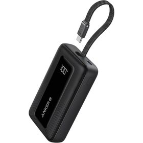 Anker A1688 Zolo 10.000 mAh 30W Dahili USB-C Kablo Siyah Powerbank