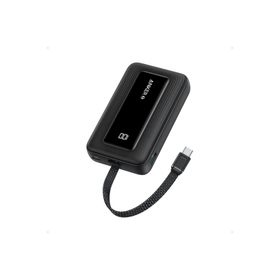 Anker A1688 Zolo 10.000 mAh 30W Dahili USB-C Kablo Siyah Powerbank