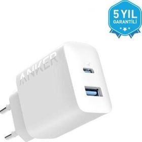 Anker A2348 Beyaz 20W USB-C + USB-A Çift Portlu Şarj Cihazı