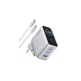 Anker B121B Beyaz 100 W Type-C Kablolu Hızlı Şarj Aleti