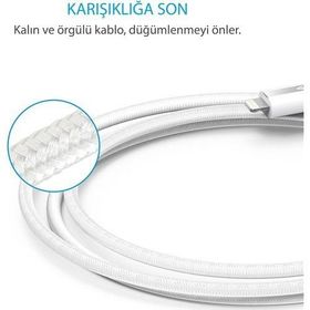 Anker Powerline Lightning 0.9 m Örgülü Apple Lisanslı İphone İpad Kablo