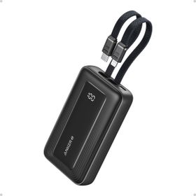Anker Zolo 10K 30W Dahili USB-C+Lightning Kablo Siyah Powerbank