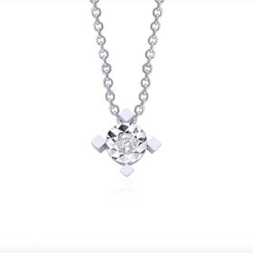 Ankha Jewels 14 Ayar Beyaz Altın Pırlanta Tektaş Kolye