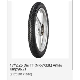 Anlaş 2.25-17 33L TT NR-7 Motosiklet-Moped Lastiği