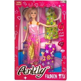 Anlily 02252 Yedek Elbiseli Oyuncak Bebek