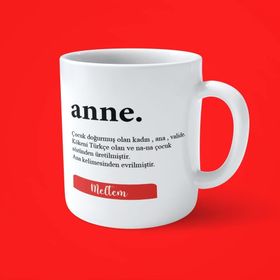Annelere Özel Yazılı Baskılı Kupa