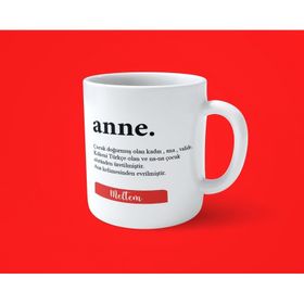 Annelere Özel Yazılı Baskılı Kupa