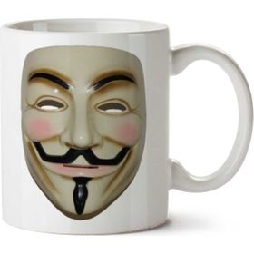 Anonymous Mask Transparent Baskılı Kupa Bardak