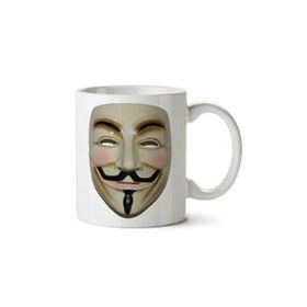 Anonymous Mask Transparent Baskılı Kupa Bardak