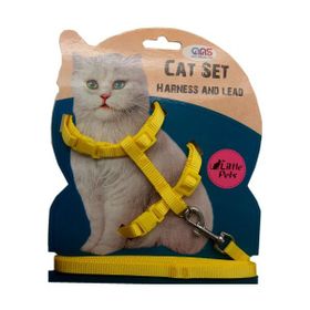ANS 1065782-SR Sarı Kedi Göğüs Bel Tasması
