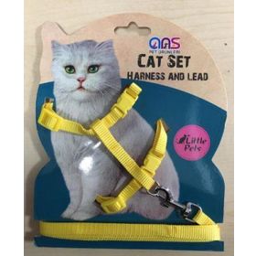 ANS Sarı Lüks Gato Kedi Göğüs Takım Tasması