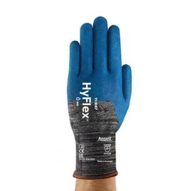 Ansell 11-947 Hyflex Mavi Kesilme ve Aşınmaya Dirençli Yağ Tutmaz İş Eldiveni