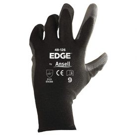 Ansell 48-126 Edge Siyah Poliüretan Kaplı Hassas Montaj Eldiveni