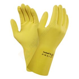 Ansell 87-190 Alphatec Sarı Kimyasal ve Sıvı Korumalı İş Eldiveni