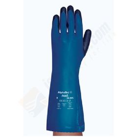 Ansell Alphatec 04-005 Mavi Nitril Pvc Kimyasal İş Eldiveni