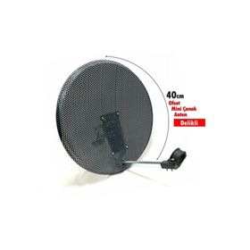 Antenci 40 CM Antrasit Delikli Mini Karavan Çanak Anteni