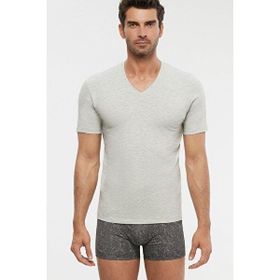 Antonio V Yaka Pamuklu Lacivert Erkek T-shirt