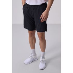 Antrasit Polyester İnce Yumuşak Standart Fit Erkek Taytlı Şort