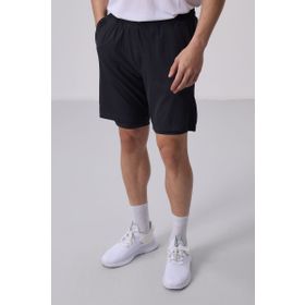 Antrasit Polyester İnce Yumuşak Standart Fit Erkek Taytlı Şort