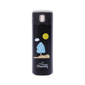 Any Morning SK22017 Siyah 420 ml Sıcaklık Göstergeli Termos