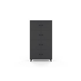 Anzera Lego XL Antrasit 96x40x181.5 cm Büyük Boy Çok Amaçlı Dolap