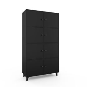 Anzera Lego XL Siyah 96x40x181.5 cm Büyük Boy Çok Amaçlı Dolap