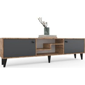 Anzera Lizbon Atlantik Çam Antrasit Tv Ünitesi