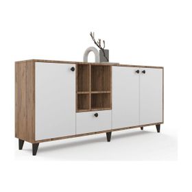 Anzera Opus 178×35×81 cm Atlantik Çam Beyaz Konsol Mobilya