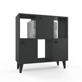 Anzera Opus Siyah 90x35x95 cm Çok Amaçlı Dolap