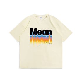 Aobiono Vintage Preppy Y2K Grunge Emo 2000'ler Bol Krem Bej Unisex T-shirt