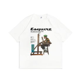 Aobiono Vintage Preppy Y2K Sokak Giyim Alt Beyaz Unisex T-shirt