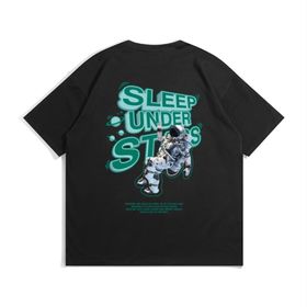 Aobiono Vintage Preppy Y2K Sokak Giyim Grunge Siyah Unisex T-shirt
