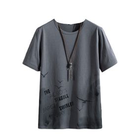 Aobiono Vintage Y2K Grunge Streetwear 2000'ler Unisex Gri T-shirt