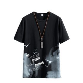 Aobiono Vintage Y2K Grunge Streetwear 2000'ler Unisex Siyah T-shirt
