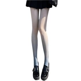 Aobiono Y2K Cosplay Grunge Emo Açık Mavi Dantel Kadın Külotlu Çorap