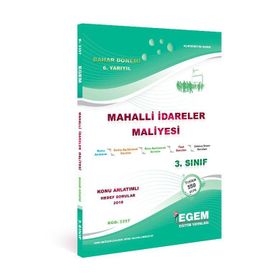 AÖF Egem Yayınları Mahalli İdareler Maliyesi Bahar Dönemi Güncel Baskı Konu Anlatımlı Soru Bankası