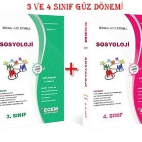Aöf Sosyoloji 3 ve 4 Sınıf Güz 5 ve 7 Dönem Konu Anlatımlı Soru Bankası