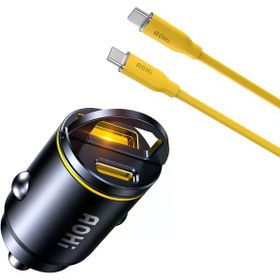 Aohi 45W Araç İçi 2 Portlu Şarj Cihazı + 140W 1 mt PD 3.1 480 MBPS Süper Hızlı Şarj ve Data Kablosu Seti