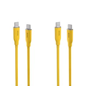 Aohi Silky 140W Type-C to Type-C 1 mt PD 3.1 480 MBPS 2'li Süper Hızlı Şarj ve Data Kablosu Seti
